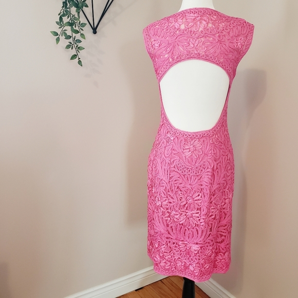 SUE WONG | GORGEOUS APPLIQUE COCKTAIL DRESS pink - Picture 10 of 16